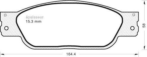 MGA 1054 - Комплект спирачно феродо, дискови спирачки vvparts.bg