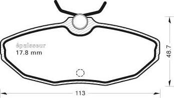 MGA 1055 - Комплект спирачно феродо, дискови спирачки vvparts.bg