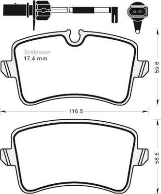 MGA 1052 - Комплект спирачно феродо, дискови спирачки vvparts.bg