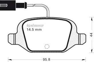 FTE 9005552 - Комплект спирачно феродо, дискови спирачки vvparts.bg