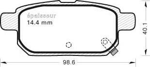 MGA 1068 - Комплект спирачно феродо, дискови спирачки vvparts.bg