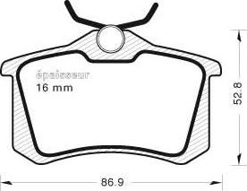 MGA 1007 - Комплект спирачно феродо, дискови спирачки vvparts.bg