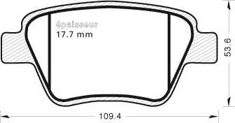 MGA 1015 - Комплект спирачно феродо, дискови спирачки vvparts.bg