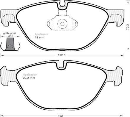 MGA 1011 - Комплект спирачно феродо, дискови спирачки vvparts.bg