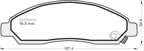 MGA 1018 - Комплект спирачно феродо, дискови спирачки vvparts.bg