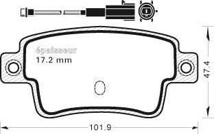 MGA 1012 - Комплект спирачно феродо, дискови спирачки vvparts.bg