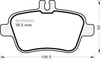 MGA 1085 - Комплект спирачно феродо, дискови спирачки vvparts.bg