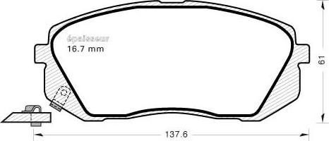 MGA 1080 - Комплект спирачно феродо, дискови спирачки vvparts.bg