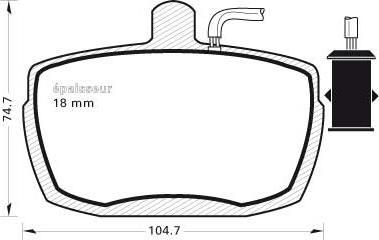 MGA 103 - Комплект спирачно феродо, дискови спирачки vvparts.bg