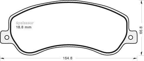 MGA 1029 - Комплект спирачно феродо, дискови спирачки vvparts.bg