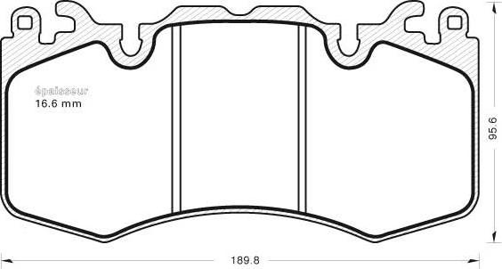 MGA 1025 - Комплект спирачно феродо, дискови спирачки vvparts.bg