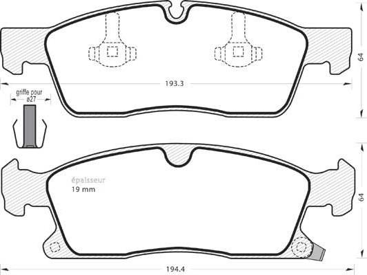 MGA 1076 - Комплект спирачно феродо, дискови спирачки vvparts.bg