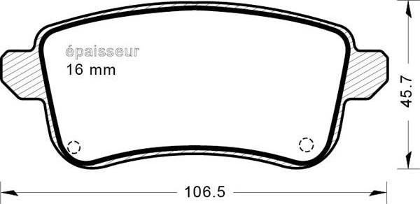 MGA 1191 - Комплект спирачно феродо, дискови спирачки vvparts.bg