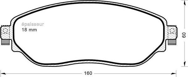 MGA 1192 - Комплект спирачно феродо, дискови спирачки vvparts.bg