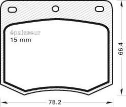 MGA 119 - Комплект спирачно феродо, дискови спирачки vvparts.bg