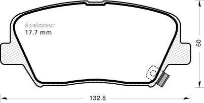 FIT FP2023 - Комплект спирачно феродо, дискови спирачки vvparts.bg