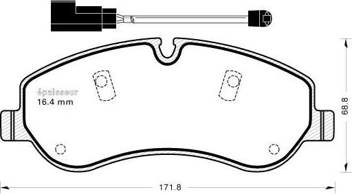 MGA 1142 - Комплект спирачно феродо, дискови спирачки vvparts.bg