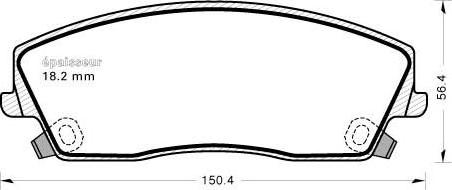 MGA 1155 - Комплект спирачно феродо, дискови спирачки vvparts.bg