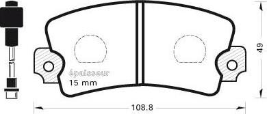 MGA 115 - Комплект спирачно феродо, дискови спирачки vvparts.bg