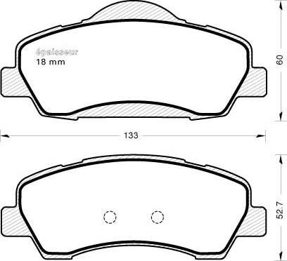 MGA 1160 - Комплект спирачно феродо, дискови спирачки vvparts.bg