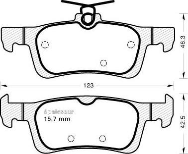 MGA 1163 - Комплект спирачно феродо, дискови спирачки vvparts.bg