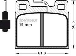 MGA 116 - Комплект спирачно феродо, дискови спирачки vvparts.bg