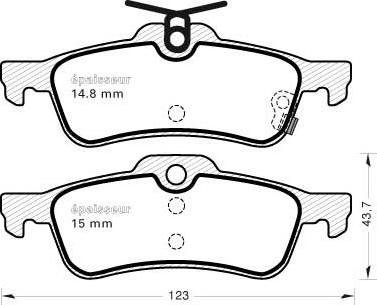 MGA 1111 - Комплект спирачно феродо, дискови спирачки vvparts.bg