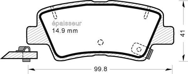 MGA 1117 - Комплект спирачно феродо, дискови спирачки vvparts.bg