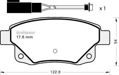 Akebono AN-7030K - Комплект спирачно феродо, дискови спирачки vvparts.bg