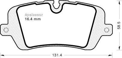 MGA 1138 - Комплект спирачно феродо, дискови спирачки vvparts.bg