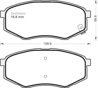 MGA 1129 - Комплект спирачно феродо, дискови спирачки vvparts.bg