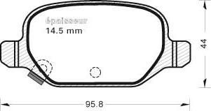 MGA 1126 - Комплект спирачно феродо, дискови спирачки vvparts.bg