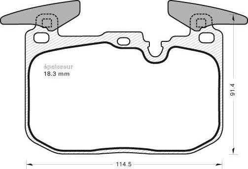 MGA 1122 - Комплект спирачно феродо, дискови спирачки vvparts.bg