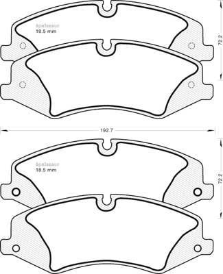 MGA 1127 - Комплект спирачно феродо, дискови спирачки vvparts.bg