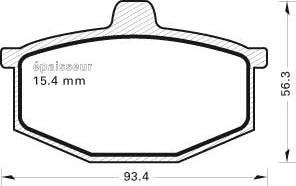 MGA 112 - Комплект спирачно феродо, дискови спирачки vvparts.bg