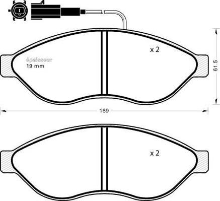 Triscan 92-P2446902 - Комплект спирачно феродо, дискови спирачки vvparts.bg