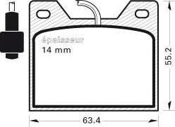 MGA 117 - Комплект спирачно феродо, дискови спирачки vvparts.bg