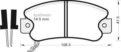 MGA 186 - Комплект спирачно феродо, дискови спирачки vvparts.bg