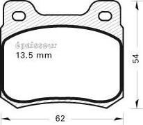 MGA 181 - Комплект спирачно феродо, дискови спирачки vvparts.bg