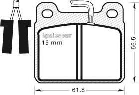 MGA 188 - Комплект спирачно феродо, дискови спирачки vvparts.bg