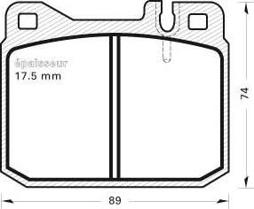 MGA 182 - Комплект спирачно феродо, дискови спирачки vvparts.bg