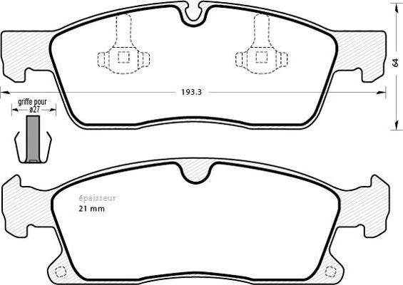 MGA 1346 - Комплект спирачно феродо, дискови спирачки vvparts.bg