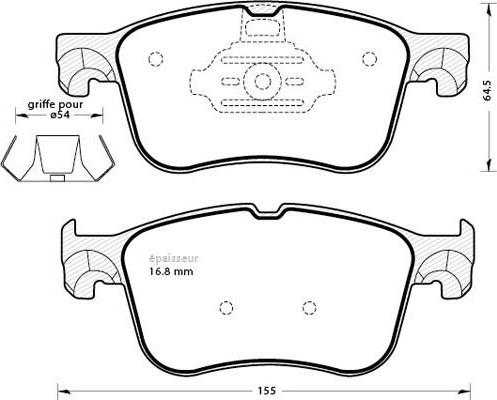 Valeo 9011143 - Комплект спирачно феродо, дискови спирачки vvparts.bg