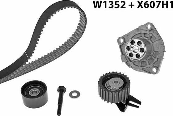 MGA 1352K1 - Водна помпа+ к-кт ангренажен ремък vvparts.bg