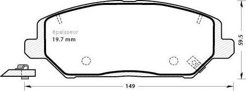 MGA 1307 - Комплект спирачно феродо, дискови спирачки vvparts.bg