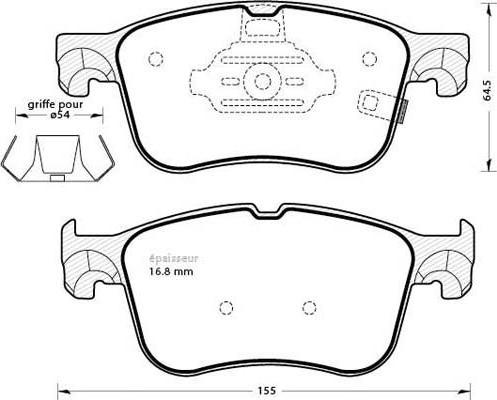 Remsa PCA180812 - Комплект спирачно феродо, дискови спирачки vvparts.bg