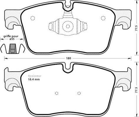 MGA 1316 - Комплект спирачно феродо, дискови спирачки vvparts.bg