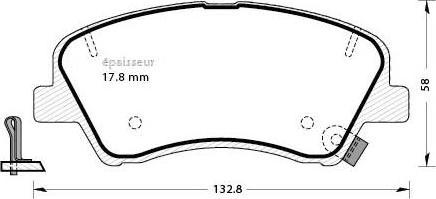 MGA 1313 - Комплект спирачно феродо, дискови спирачки vvparts.bg