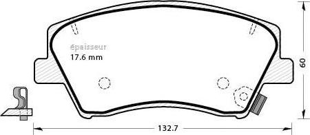 MGA 1312 - Комплект спирачно феродо, дискови спирачки vvparts.bg