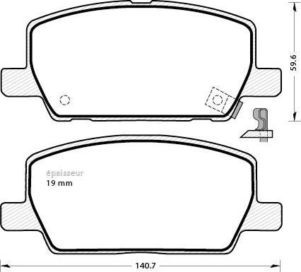 MGA 1338 - Комплект спирачно феродо, дискови спирачки vvparts.bg